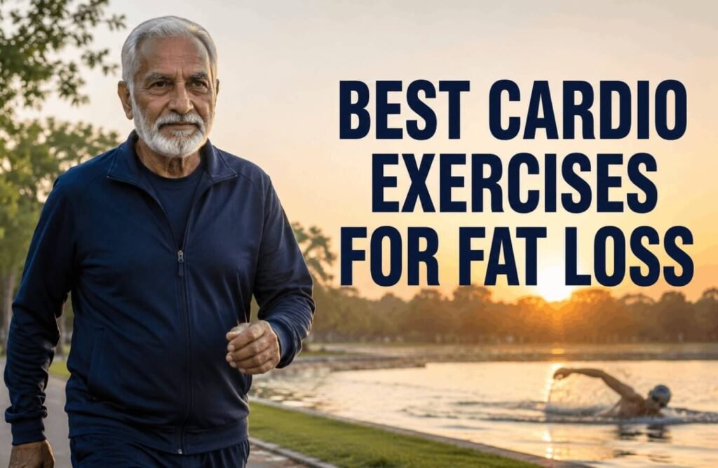 Best cardio exercises for fat loss after 40 guide banner
