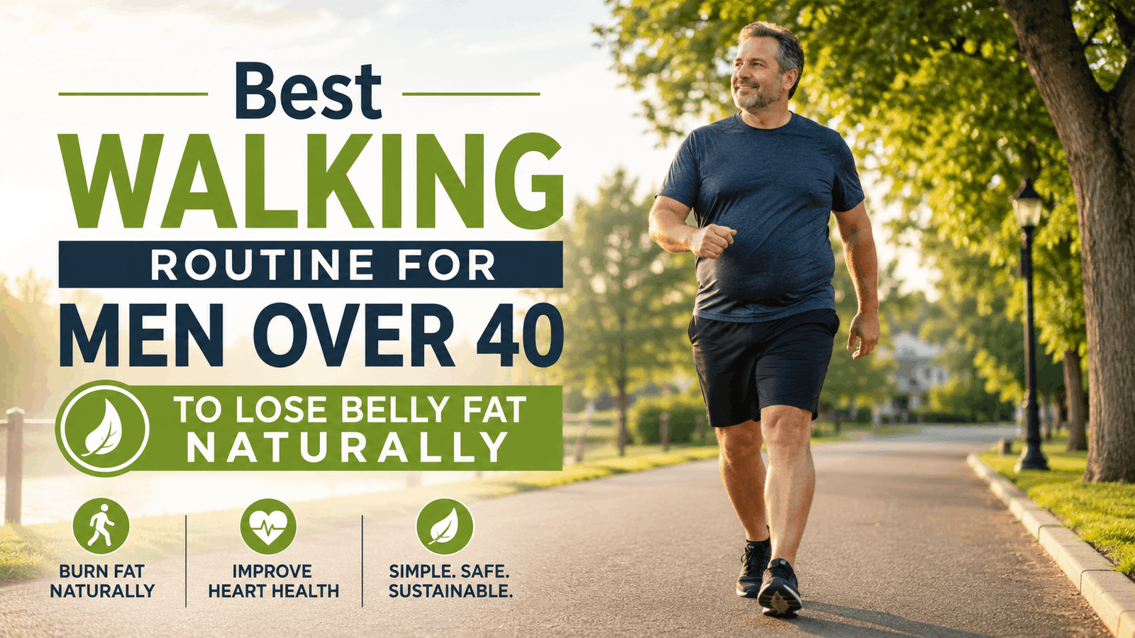 Best Walking Routine for Men Over 40 to Lose Belly Fat Naturally