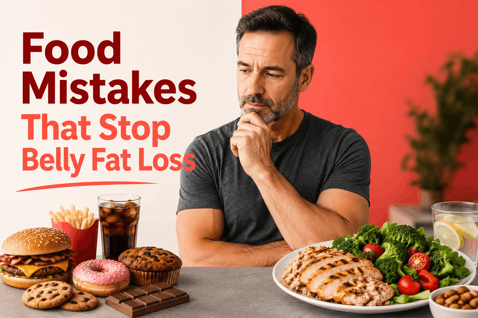 Food mistakes that stop men from losing belly fat after 40