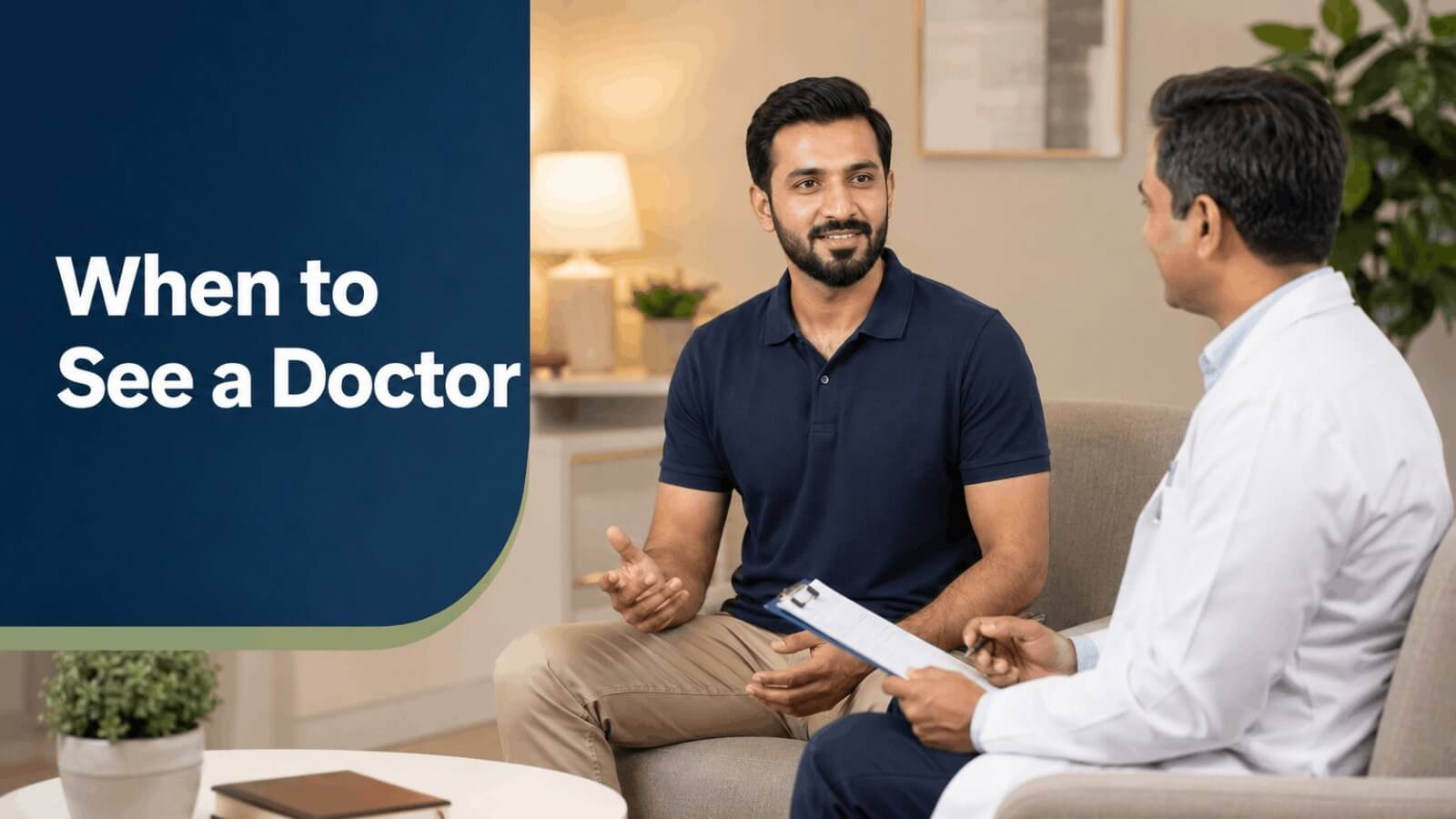 Patient consulting a healthcare professional about low testosterone symptoms