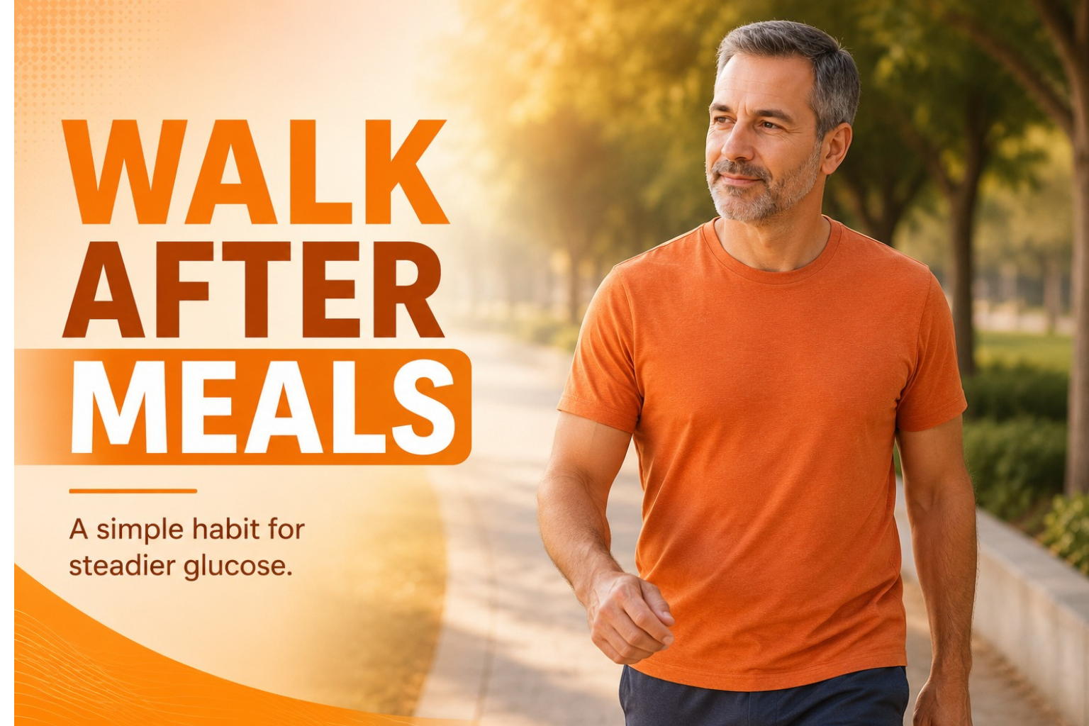 A simple habit like walking can help maintain a normal blood sugar level after eating.