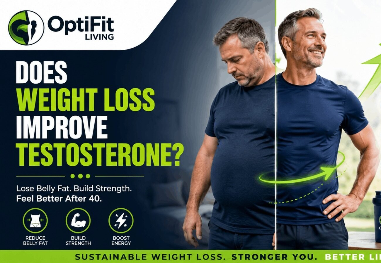 A before and after comparison of a man over 40 losing belly fat to naturally boost testosterone levels.