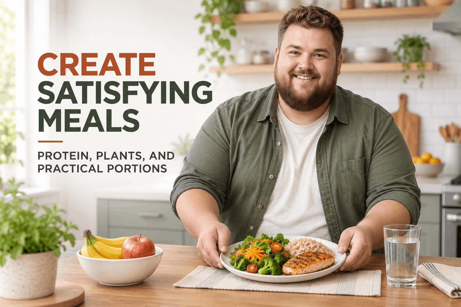 healthy balanced meal with protein and vegetables for weight loss