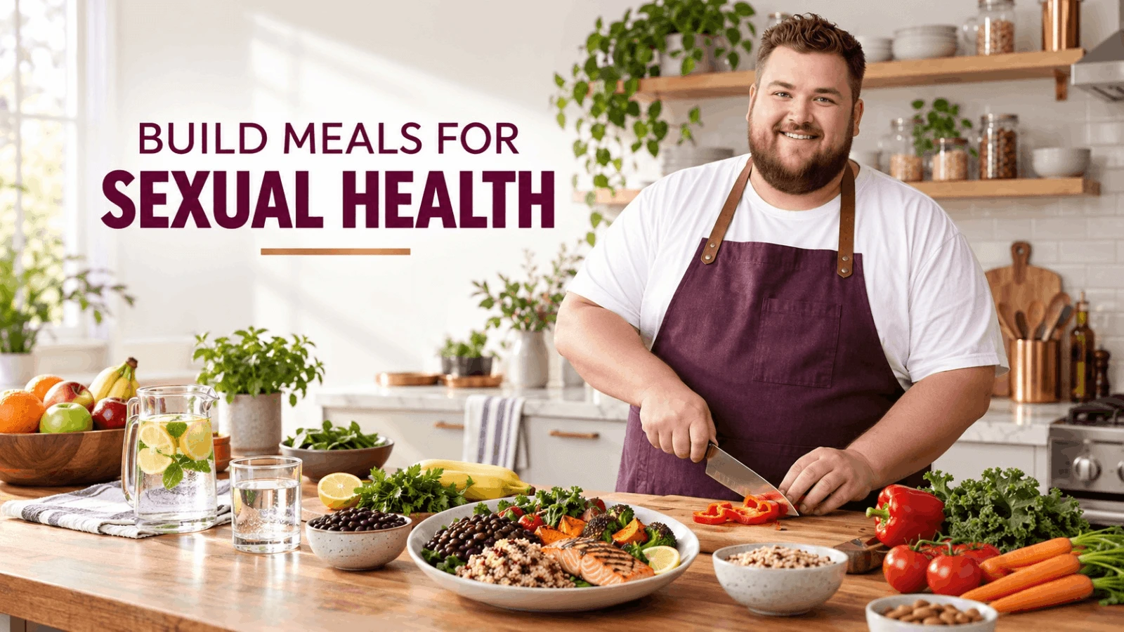 Preparing healthy balanced meals for metabolic and sexual health for men over 40