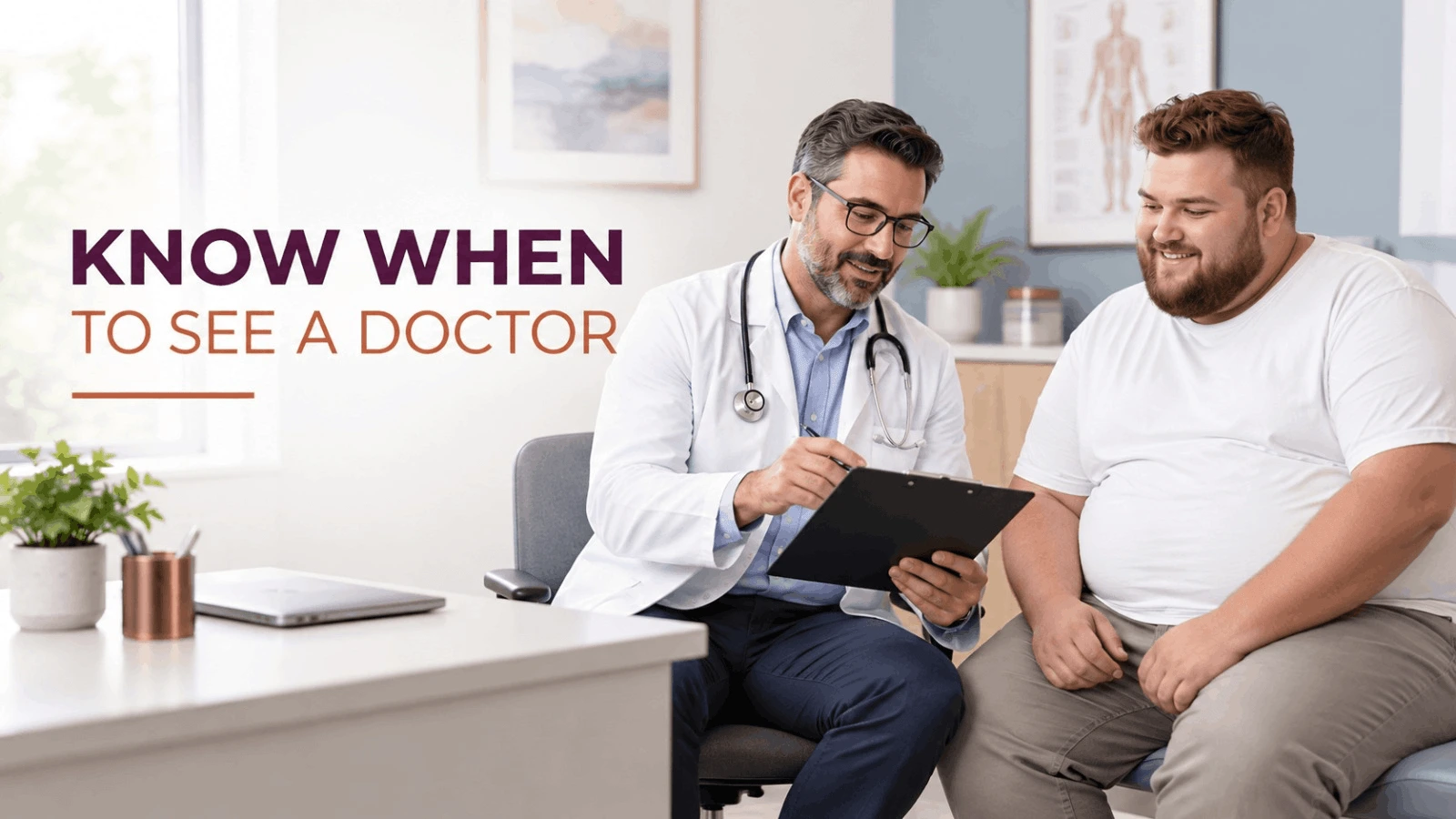 Man consulting a medical doctor for sexual peak performance for men over 40 advice