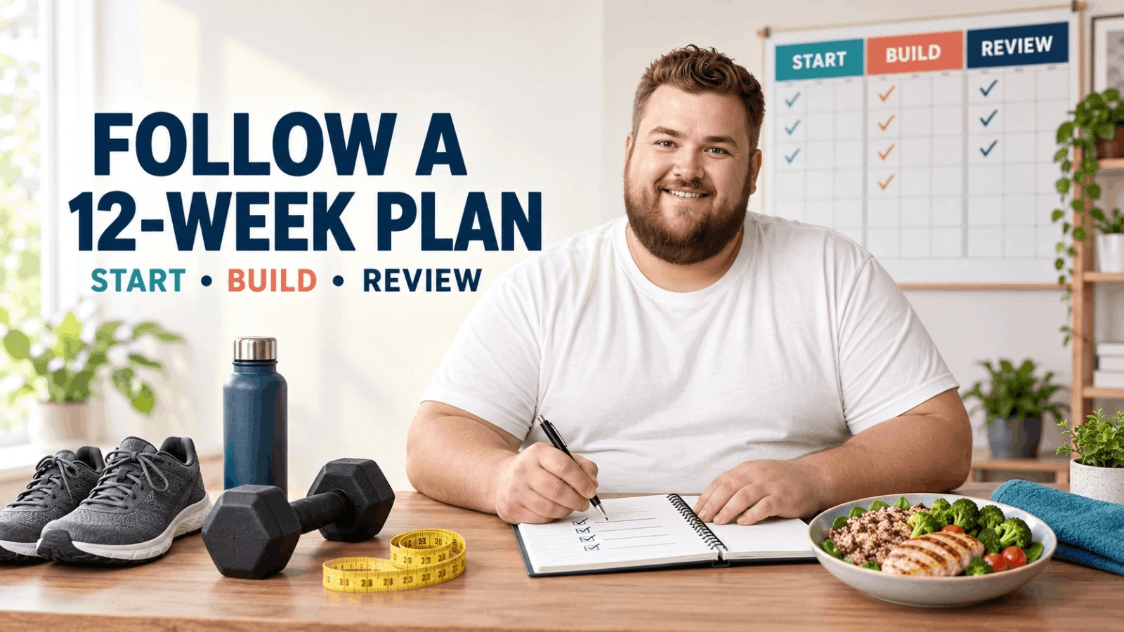 Realistic 12-week belly fat removal progression plan for men over 40.