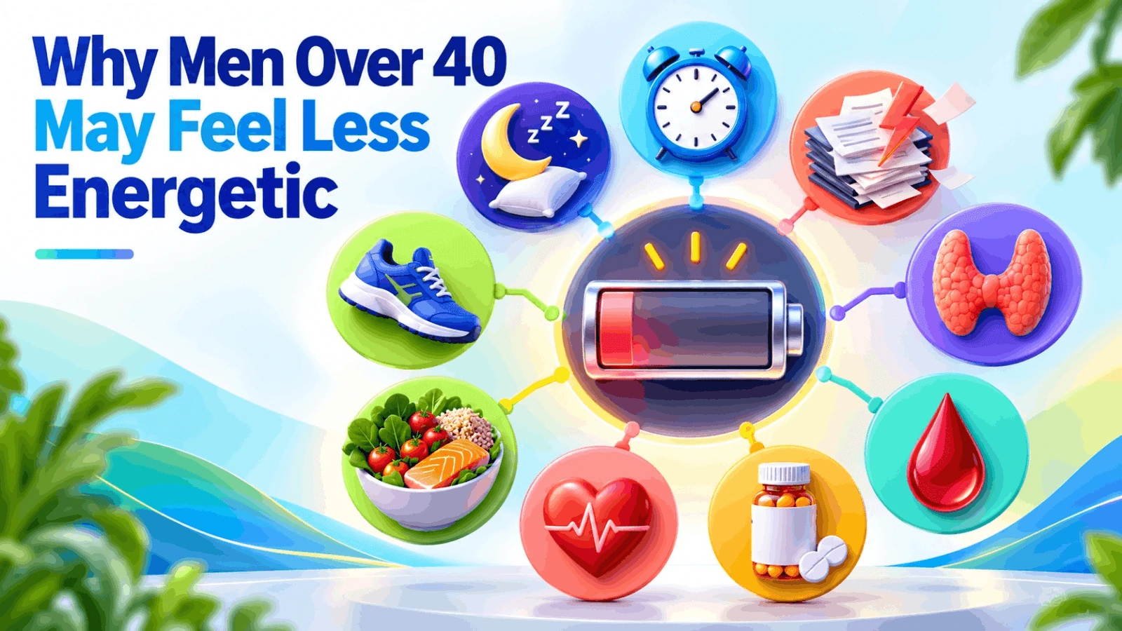 Why Men Over 40 May Feel Less Energetic Infographic