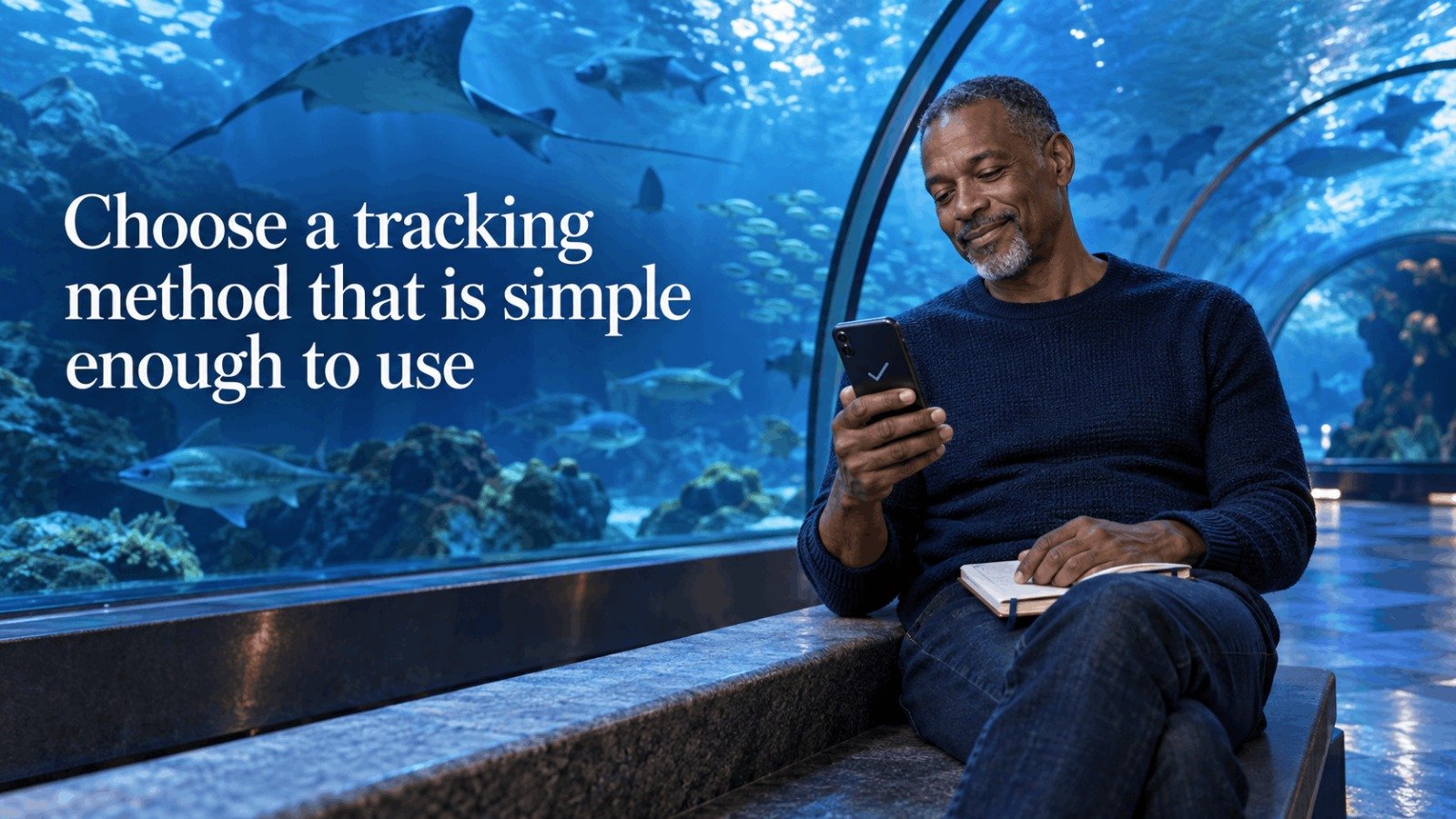 Choose a simple weight loss tracking method on your phone and notebook