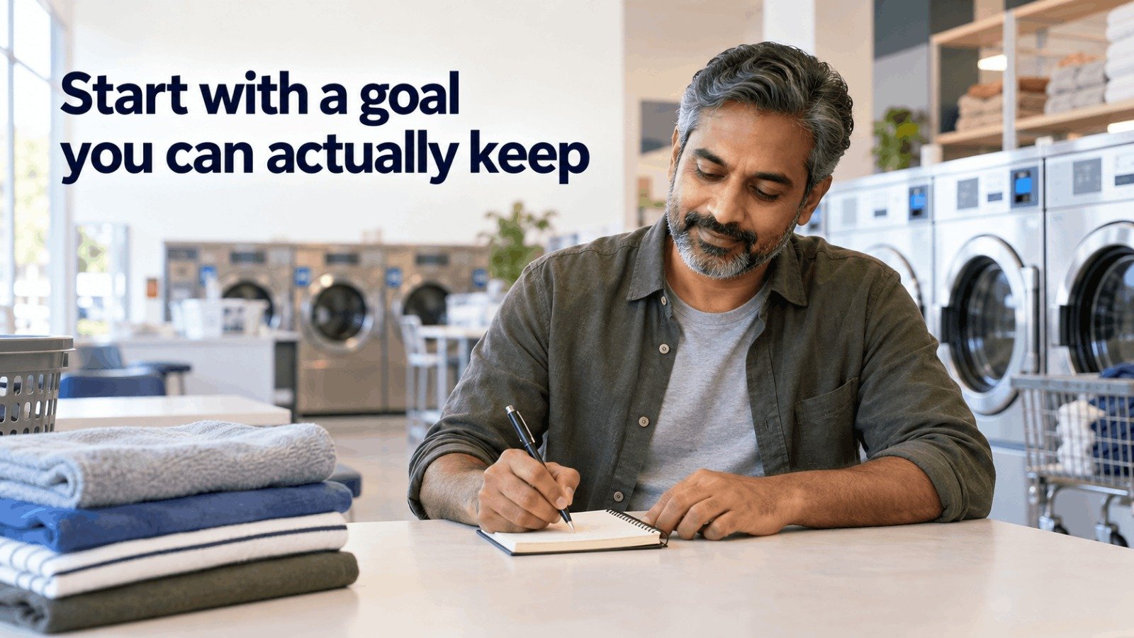 Start with a weight loss goal you can actually keep and write it down